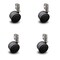 Service Caster 2.375" Black Soft Twin Wheel Caster with Inside Mount Set SCC SCC-GR02S60-TPR-BLK-716-4-CB90-4 - alternate 1